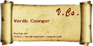 Veréb Csongor névjegykártya